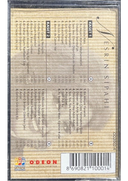 Kaset Nesrin Sipahi Türk Sanat Müziği Serisi Odeon Koleksiyon Double Kaset fiyatları