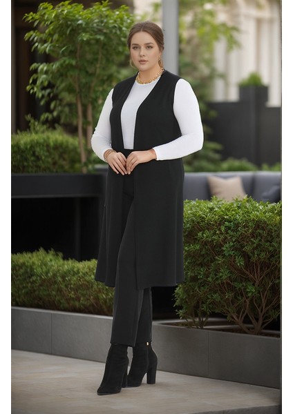 Büyük Beden Mevsimlik Rahat Kesim Uzun Dökümlü Anne Beden Yelek fiyatları