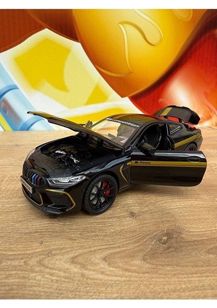 1:24 Bmw M8 Diecast Araba Kapılar Bagaj Kaput Açılır Sesli ve Işıklı Bmw M8 Diecast Model Araba Bmw indirimleri