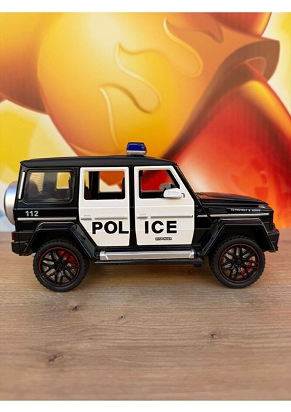 Mercedes G65 Diecast Model Araba 1:24 Polis Arabası Komple Metal Sesli Işıklı Tüm Kapılar Açılır fiyatları
