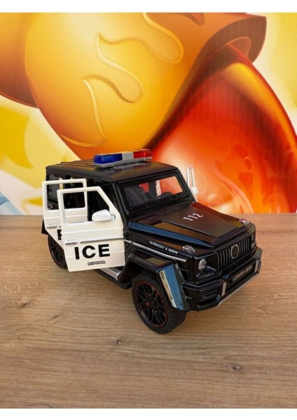 Mercedes G65 Diecast Model Araba 1:24 Polis Arabası Komple Metal Sesli Işıklı Tüm Kapılar Açılır fırsatları