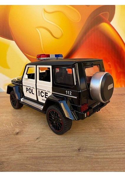 Mercedes G65 Diecast Model Araba 1:24 Polis Arabası Komple Metal Sesli Işıklı Tüm Kapılar Açılır indirimleri