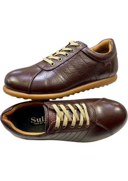 Erkek Bağcıklı Iç ve Dış Yüzey Deri Kauçuk Taban GÜNLÜK-CASUAL-777-KAHVE fırsatları