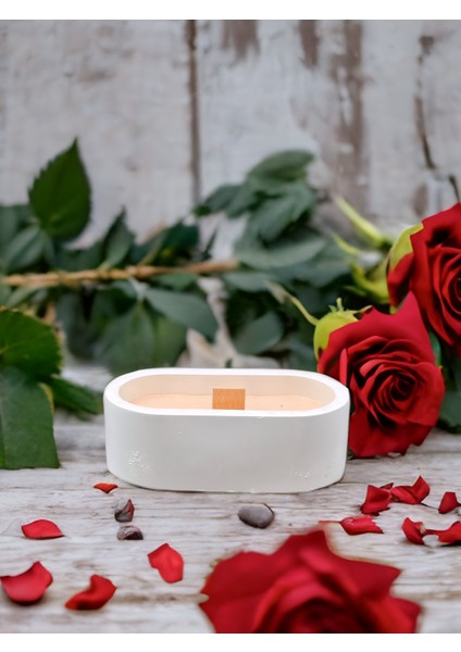 Dekoratif Minimal Oval Hoş Kokulu %100 Doğal Soya Mum - Temiz Yanışlı Modern Tasarım - Ev ve Ofis Dekorasyonu, Medıtasyon–yoga Alanları, Romantik Ortamlar ve Özel Günler Için Zarif ve Şık Hediye