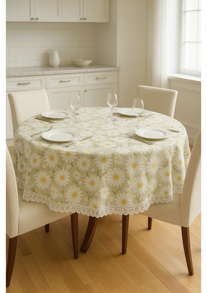 Lüks Güpürlü Yuvarlak Masa Örtüsü Şık Desenli, Çeyizlik, Salon ve Mutfak Için Dekoratif Örtü fiyatları