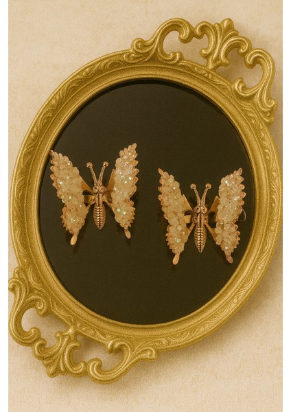 Kristal Taş Desenli Oynar Kanatlı Kelebek Pens Toka fiyatları