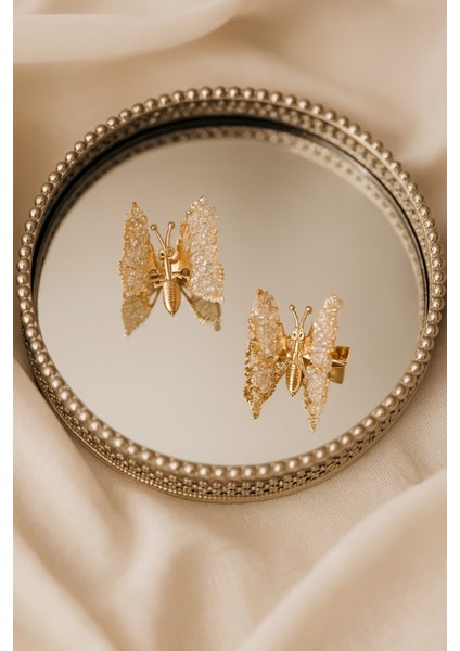 Kristal Taş Desenli Oynar Kanatlı Kelebek Pens Toka fiyatları