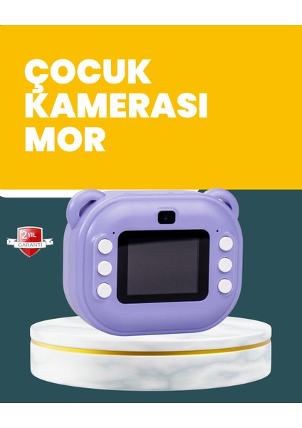 Çocuklar Için Şipşak Baskı Kamera – 18 Efektli Oyun ve Müzik Özellikli