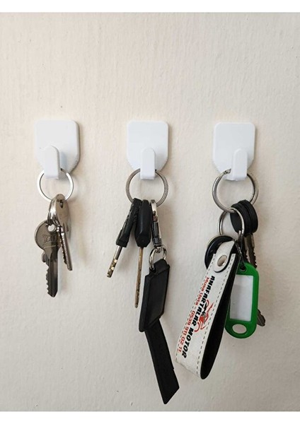 Duvara Yapıştırmalı Askılık 3 Adet | Pratik Çok Amaçlı | Vidasız Duvara Monte Güçlü Yapışkan indirimleri