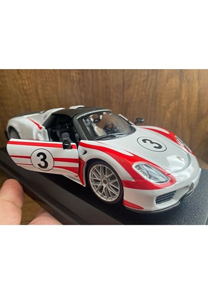 Porsche 918 Weissach Diecast Araba 1:24 Porsche 918 Yarış Arabası Porsche Weissach Diecast Araba fırsatları