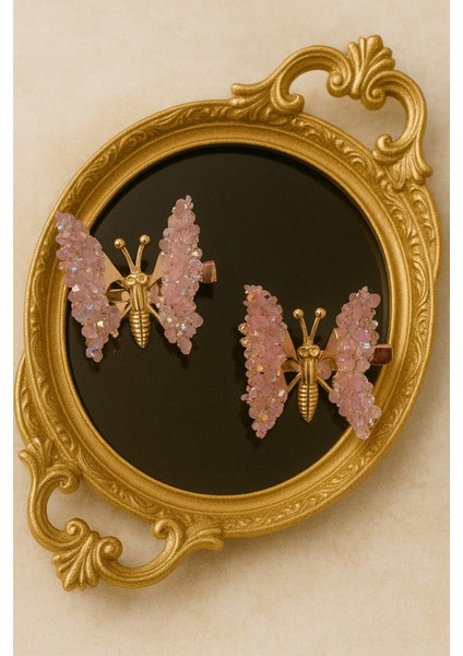 Kristal Taş Desenli Oynar Kanatlı Kelebek Pens Toka fiyatları