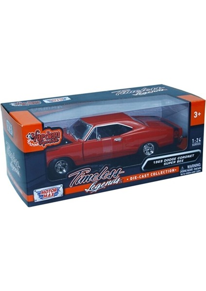 Motormax 1:24 1969 Dodge Coronet Super Bee Model Araba Klasik Eski Arabalar Kapılar Açılır fırsatları