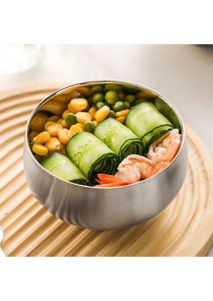 Paslanmaz Çelik Çift Cidarlı Kase, Çırpma ve Karıştırma Kabı Seti , 18/10 - 304 Kalite - 2 Adet fiyatları