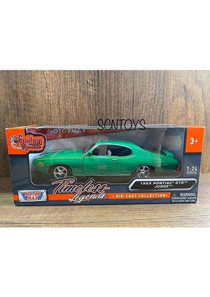 1:24 1969 Pontıac Gto Judge Klasik Model Araba Yeşil Pontıac Judge Eski Koleksiyonluk Arabalar