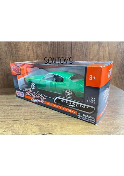 1:24 1969 Pontıac Gto Judge Klasik Model Araba Yeşil Pontıac Judge Eski Koleksiyonluk Arabalar modelleri