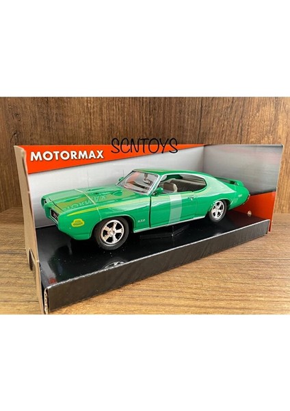 1:24 1969 Pontıac Gto Judge Klasik Model Araba Yeşil Pontıac Judge Eski Koleksiyonluk Arabalar indirimleri