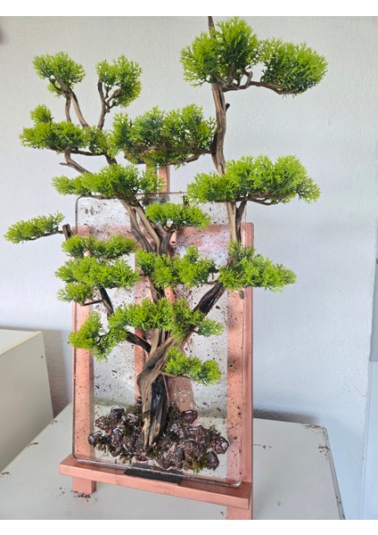 El Yapımı Duvar Bonsai – Epoksi Zeminli, Doğal Dal & Şoklanmış Yosun Duvar Dekoru fırsatları