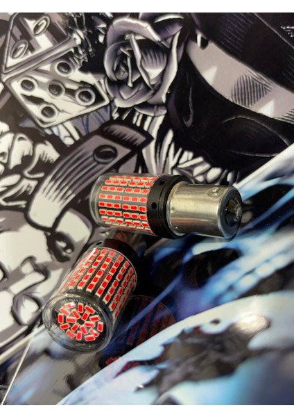 Oto Aydınlatma 144 Ledli Ultra Kırmızı Fren Arka Sis Ampulü BA15S (2 Adet) fiyatları