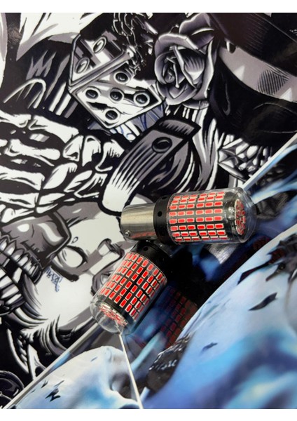 Oto Aydınlatma 144 Ledli Ultra Kırmızı Fren Arka Sis Ampulü BA15S (2 Adet) modelleri