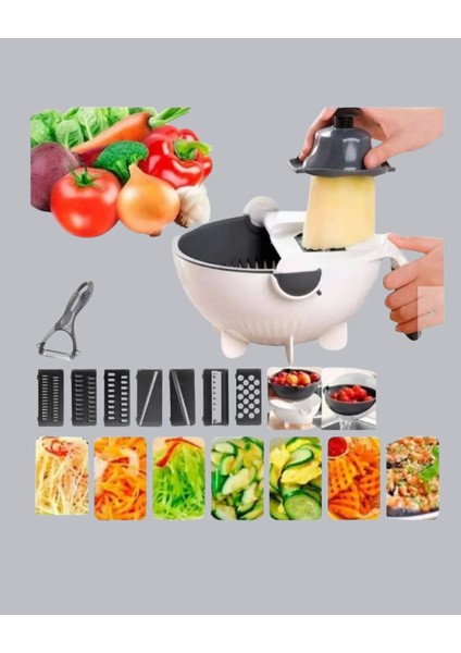 Bfs Çok Fonksiyonlu Döner Rende Süzgeç Hazneli Ergonomik Sebze Doğrayıcı modelleri