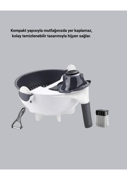 Bfs Çok Fonksiyonlu Döner Rende Süzgeç Hazneli Ergonomik Sebze Doğrayıcı fırsatları