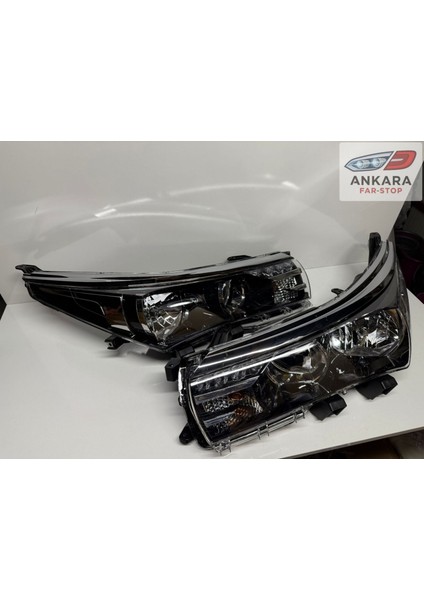 Toyota Corolla 2013 - 2015 Far Lambası Sağ-Sol Takım ( Nikelaj Far Kaşı Ile Birlikte - Sağ - Sol Takım - 2 Far ) fiyatları