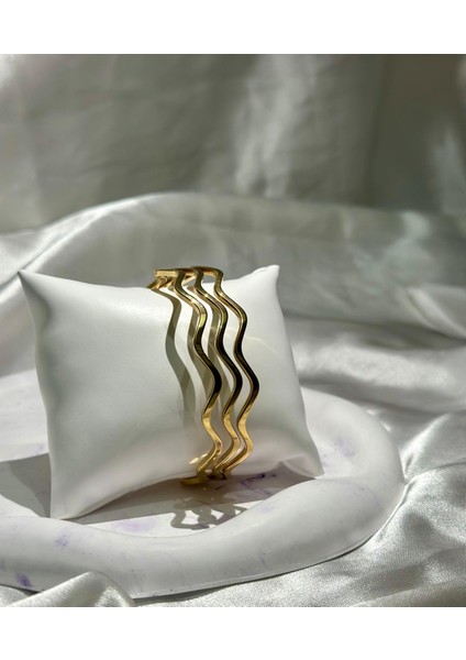 Kadın Çelik Zikzak Model Ajda Bilezik 3`lü fırsatları