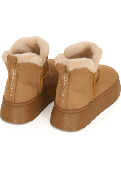 Ug-W Australia Taba Süet Içi Kürklü Kalın Polly Taban Bilekte Kadın Bot & Bootie