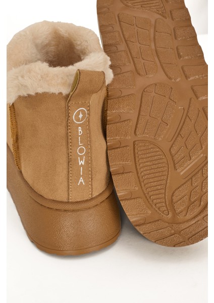 Ug-W Australia Taba Süet Içi Kürklü Kalın Polly Taban Bilekte Kadın Bot & Bootie