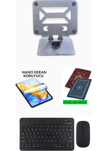 Casper Vıa S48 Uyumlu Metal Stand Ekran Koruyucu Klavye Mouse Set
