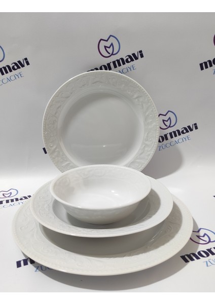 Porselen Hazan 24 Parça 6 Kişilik Yemek Takımı