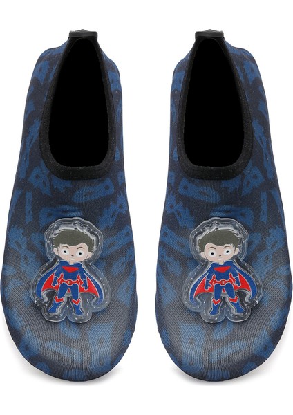 Işıklı Super Kahraman Figürlü Kaymaz Tabanlı Esnek Hafif Dayanıklı Çocuk Havuz Plaj Deniz Ayakkabısı