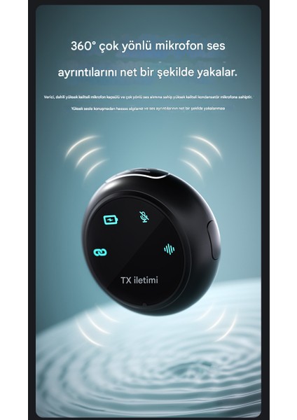 Kablosuz Profesyonel Ikili Yayın Yaka Mikrofonu – Şarj Kutulu, Mıknatıslı, Type-C & Lightning Çıkışlı, Uzun Pil Ömürlü modelleri