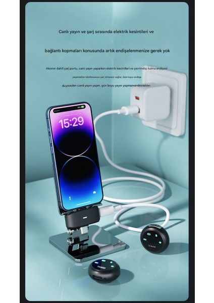 Kablosuz Profesyonel Ikili Yayın Yaka Mikrofonu – Şarj Kutulu, Mıknatıslı, Type-C & Lightning Çıkışlı, Uzun Pil Ömürlü fırsatları