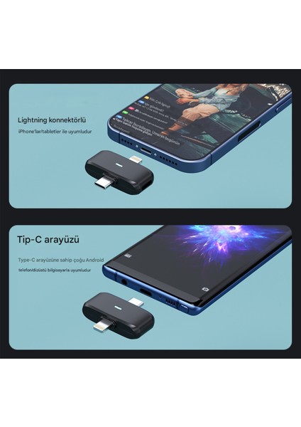 Kablosuz Profesyonel Ikili Yayın Yaka Mikrofonu – Şarj Kutulu, Mıknatıslı, Type-C & Lightning Çıkışlı, Uzun Pil Ömürlü indirimleri