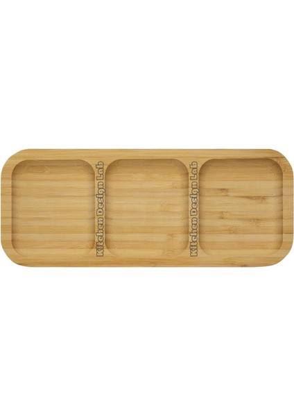 Bambu 3 Bölmeli Çerezlik Sunumluk Yağdanlık Şişe Standı 1 Adet modelleri