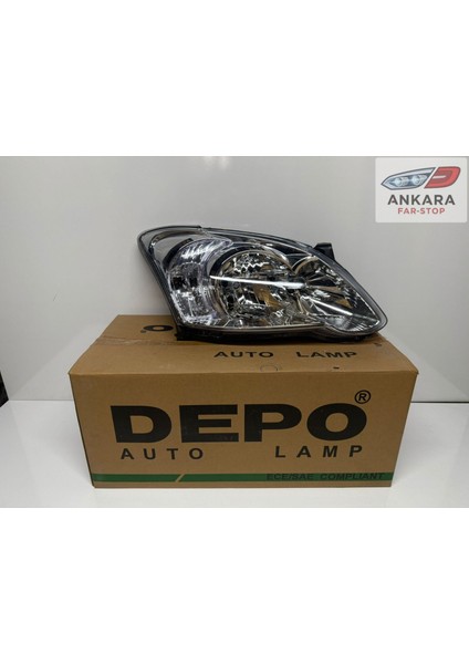 Toyota Corolla 2004-2006 Hatchback Far Lambası Sağ (Hatchback Damla Far-Ön Sağ-Depo Marka)