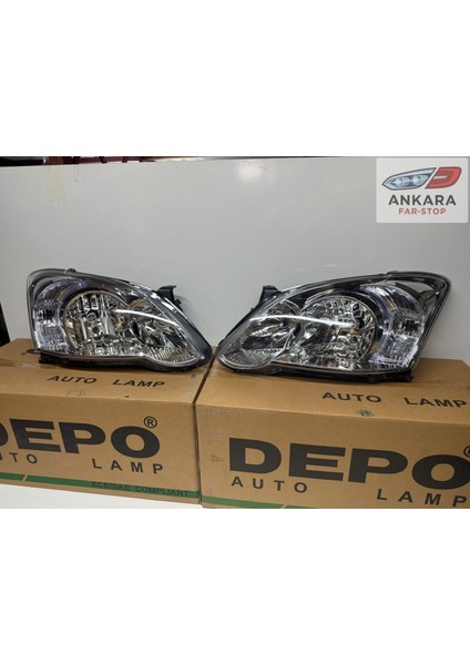 Toyota Corolla 2004-2006 Hatchback Far Lambası Sağ-Sol Takım (Hatchback Damla Far-Sağ-Sol Takım-Depo) fiyatları