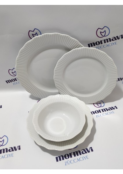 Porselen Frilly 24 Parça 6 Kişilik Yemek Takımı fiyatları