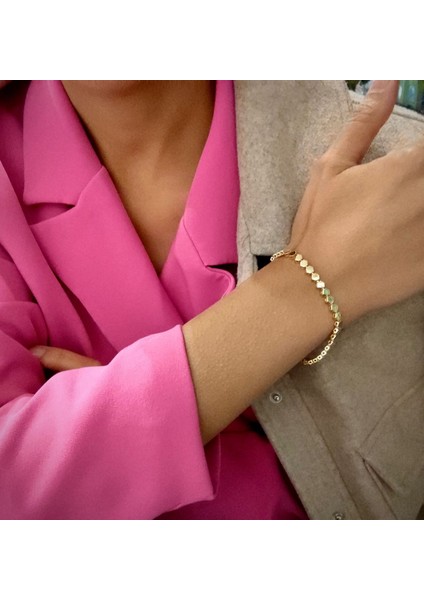 Xuping 14 Ayar Altın Kaplama Petek Model Bileklik indirimleri