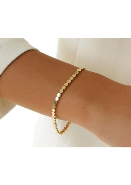 Xuping 14 Ayar Altın Kaplama Petek Model Bileklik