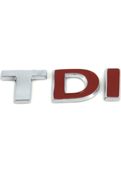 " TDI " DI Kırmızı Krom Bagaj Yazısı Crafter 2007>2011 Arası Uyumlu