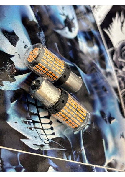 Oto Aydınlatma Sinyal Park 144 Ledli Ultra Turuncu Tek Duy Ampulü PY21W (2 Adet) fırsatları