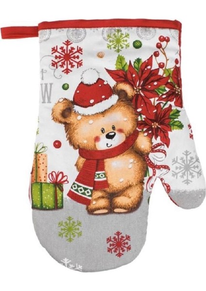 Yılbaşı Fırın Eldiveni & Tutacak Seti 2 Parça Kırmızı “Sevimli Küçük Ayı” Tasarım Mutfak Aksesuarı - Hediyelik - Premium Kalitede Ürün - Kırmızı Gri fiyatları