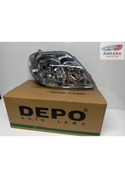 Toyota Corolla 2002 - 2006 Sedan Far Lambası Sağ (Sedan Sol Kasa - Sağ Far - Depo Marka) fiyatları