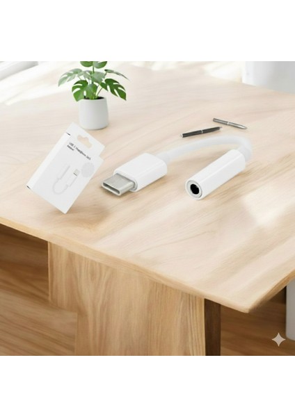 Yeni Çıkan Telefonlara Uyumlu Kulaklık Çevirici Aux 3.5mm Dönüştürücü Adaptör Type-C ile Uyumlu 1 Adet fırsatları