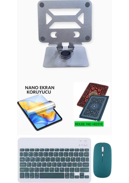 Casper Via L30 Uyumlu Metal Stand Ekran Koruyucu Klavye Mouse Set