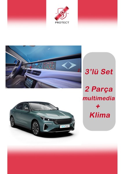 Togg T10F Set ( 2 Parça Multımedıa+ Klima Ekranı) 9h Nano Ekran Koruyucu modelleri