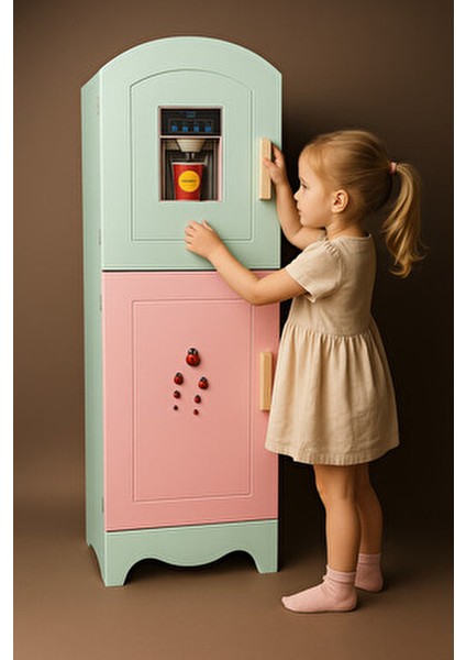 Beyaz Ahşap Oyuncak Buzdolabı Eğitici Özellikleri ile +3 Yaş Çocuklar İçin indirimleri