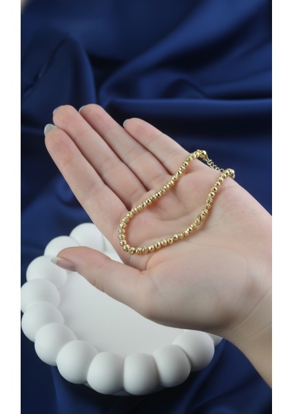 Altın Rengi Dorika Boncuklu Ayarlanabilir Halhal modelleri